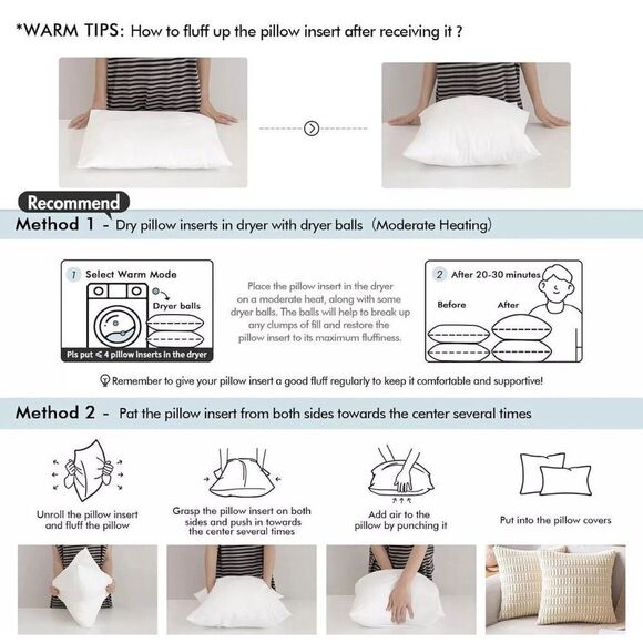 MIULEE Throw Pillow Insert Hypoallergenic Premium Pillow Stuffer Sham Rectangle - Picture 5 of 8